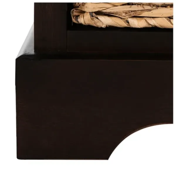 Accent & End Tables-Kirkland's Home Cora Accent Table With Woven Storage Baskets Brown