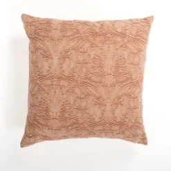 Pillows-Kirkland's Home Coral Chenille Damask Pillow Pink