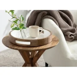 Decorative Trays-Kirkland's Home Coral Reef Oval Trays, Set Of 2 Black