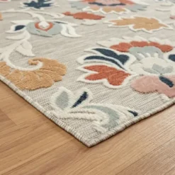 Outdoor Rugs-Kirkland's Home Coral Trellis Indoor/Outdoor Area Rug, 5X7 Pink