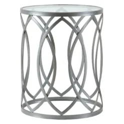 Accent & End Tables-Kirkland's Home Corey Geometric Accent Table Gray