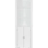 Bathroom Furniture-Kirkland's Home Corner Shelf With Cabinet Doors White