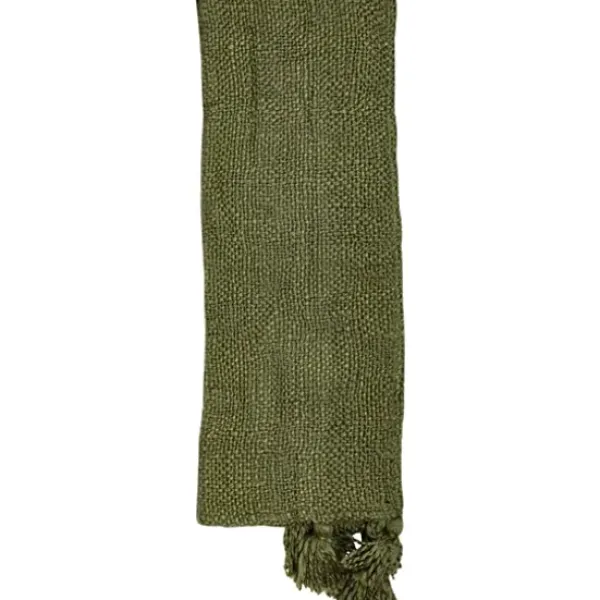 Blankets & Throws-Kirkland's Home Corner Tassel Throw Blanket Green