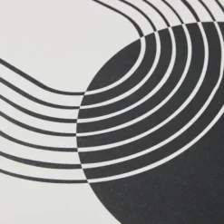 Canvas Art-Kirkland's Home Cosmic Curl Geometric 3-Pc. Grayscale Wall Art Gray/White/Black