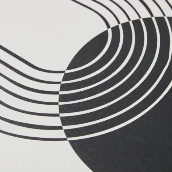 Canvas Art-Kirkland's Home Cosmic Curl Geometric 3-Pc. Grayscale Wall Art Gray/White/Black