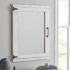 Decorative Mirrors-Kirkland's Home Cottage Door Mirror, 24X32 In. White