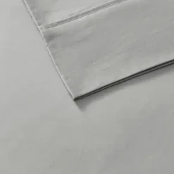 Bed Sheets-Kirkland's Home Cotton Blend Sateen 6-Pc. Queen Sheet Set Gray