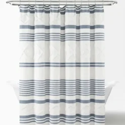 Shower Curtains-Kirkland's Home Cotton Jacquard Shower Curtain Ivory