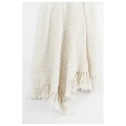 Blankets & Throws-Kirkland's Home Cotton Tassel Throw White