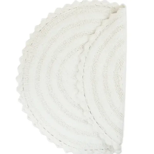 Bathroom Rugs-Kirkland's Home Cotton Tufted Bath Mat With Border, 30 In. Gray