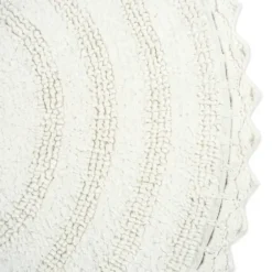 Bathroom Rugs-Kirkland's Home Cotton Tufted Bath Mat With Border, 30 In. Gray