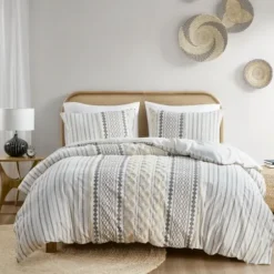 Comforters-Kirkland's Home Cotton Tufted Full/Queen 3-Pc. Comforter Set Ivory