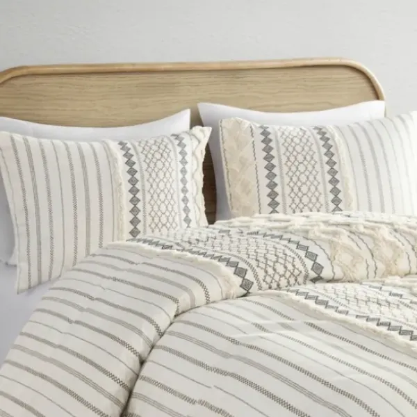 Comforters-Kirkland's Home Cotton Tufted Full/Queen 3-Pc. Comforter Set Ivory