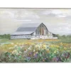 Canvas Art-Kirkland's Home Country Fields Framed Canvas Art Print Gray/Green