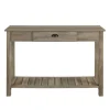 Console Tables-Kirkland's Home Country Style Washed Console Table Gray