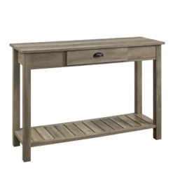 Console Tables-Kirkland's Home Country Style Washed Console Table Gray