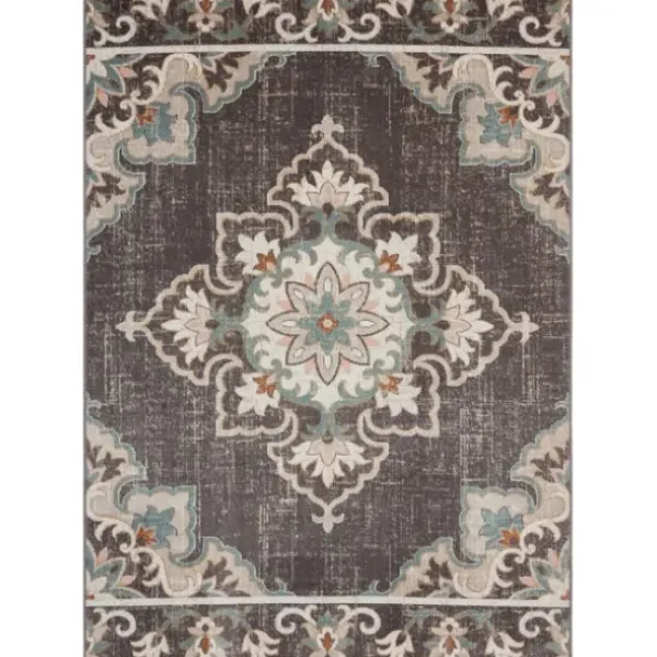 Outdoor Rugs-Kirkland's Home Courcy Transitional Outdoor Accent Rug Blue