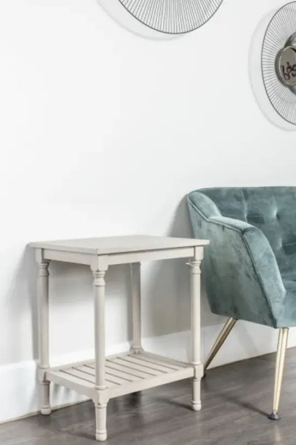 Accent & End Tables-Kirkland's Home Crate Shelf Side Table Gray