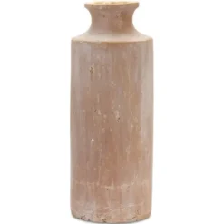 Vases-Kirkland's Home Cream Acorn Ceramic Vase, 8 In. Ivory