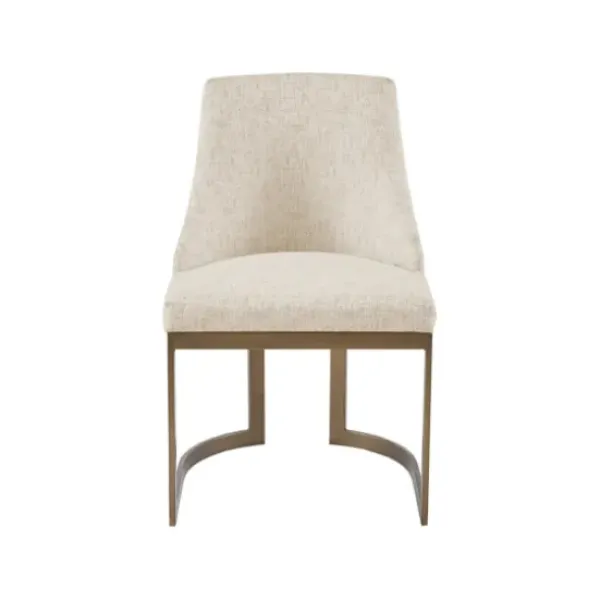 Dining Chairs-Kirkland's Home Cream And Gold Modern Dining Chairs, Set Of 2 Tan