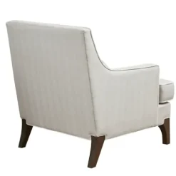 Accent Chairs-Kirkland's Home Cream And White Contrast Welting Accent Chair Ivory