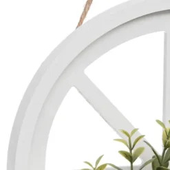 Wall Plaques-Kirkland's Home Cream Arch With Wreath White/Green