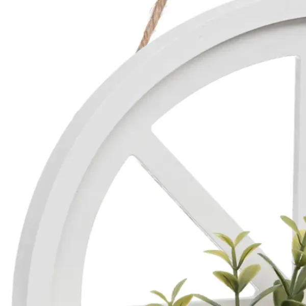 Wall Plaques-Kirkland's Home Cream Arch With Wreath White/Green