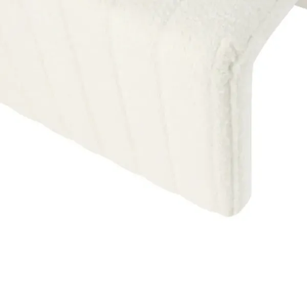 Benches & Ottomans-Kirkland's Home Cream Boucle Arch Ottoman White