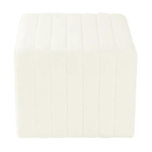 Benches & Ottomans-Kirkland's Home Cream Boucle Arch Ottoman White