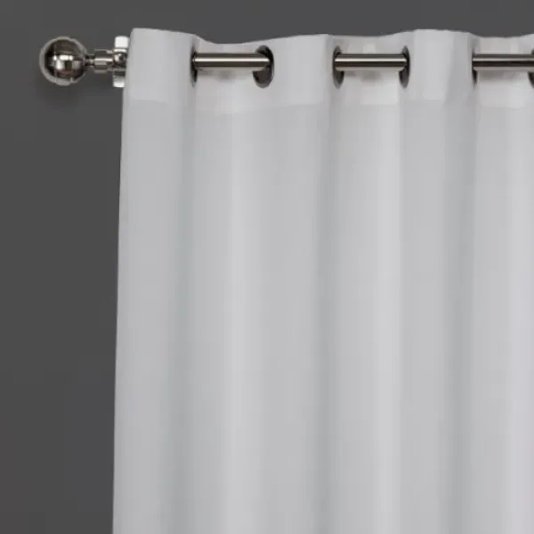 Curtains & Drapes-Kirkland's Home Cream Box Pleated Single Curtain Panel, 84 In. White