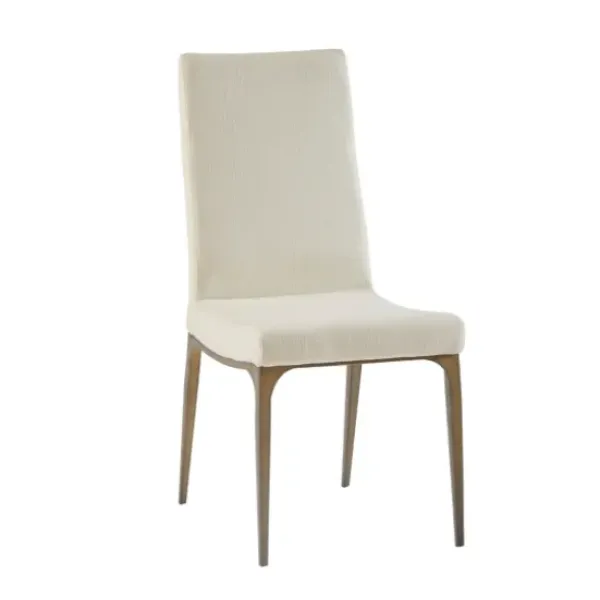 Dining Chairs-Kirkland's Home Cream Bronze Metal Base Dining Chairs, Set Of 2 Ivory