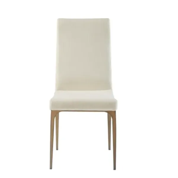 Dining Chairs-Kirkland's Home Cream Bronze Metal Base Dining Chairs, Set Of 2 Ivory