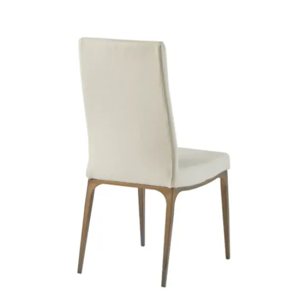 Dining Chairs-Kirkland's Home Cream Bronze Metal Base Dining Chairs, Set Of 2 Ivory