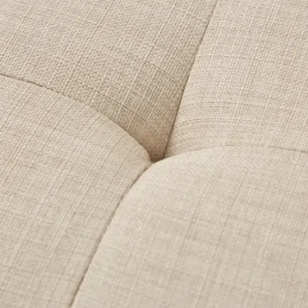 Accent Chairs-Kirkland's Home Cream Button Tufted Upholstered Accent Chair Tan