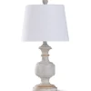 Table Lamps-Kirkland's Home Cream Copper Malta Painted Table Lamp White