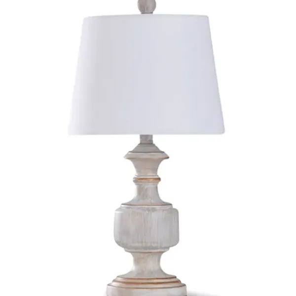 Table Lamps-Kirkland's Home Cream Copper Malta Painted Table Lamp White