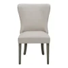 Dining Chairs-Kirkland's Home Cream Curved Back Upholstered Dining Chair Ivory