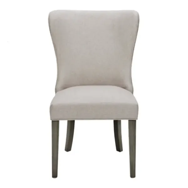 Dining Chairs-Kirkland's Home Cream Curved Back Upholstered Dining Chair Ivory