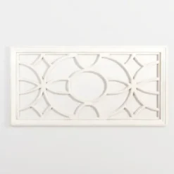 Wall Plaques-Kirkland's Home Cream Decorative Wood Wall Plaque White