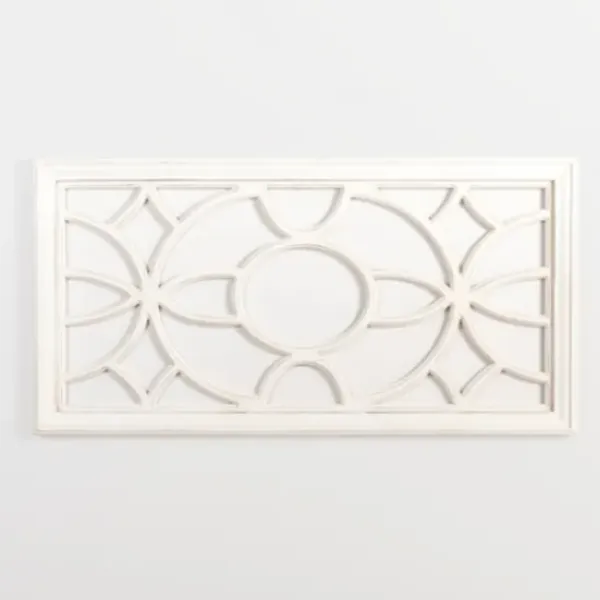 Wall Plaques-Kirkland's Home Cream Decorative Wood Wall Plaque White