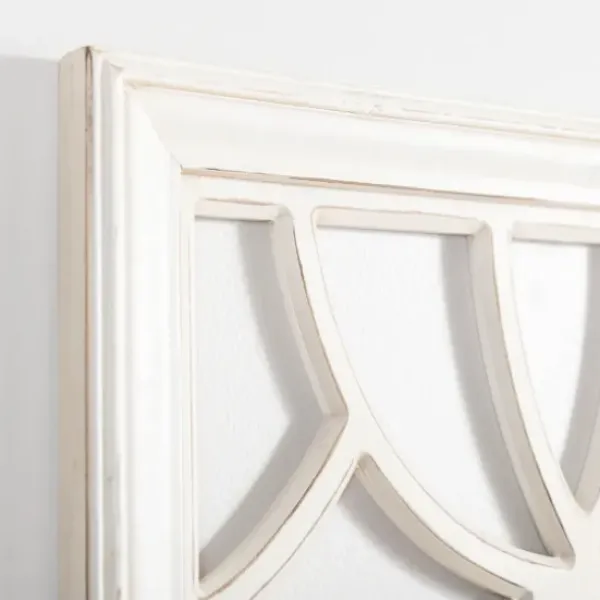 Wall Plaques-Kirkland's Home Cream Decorative Wood Wall Plaque White
