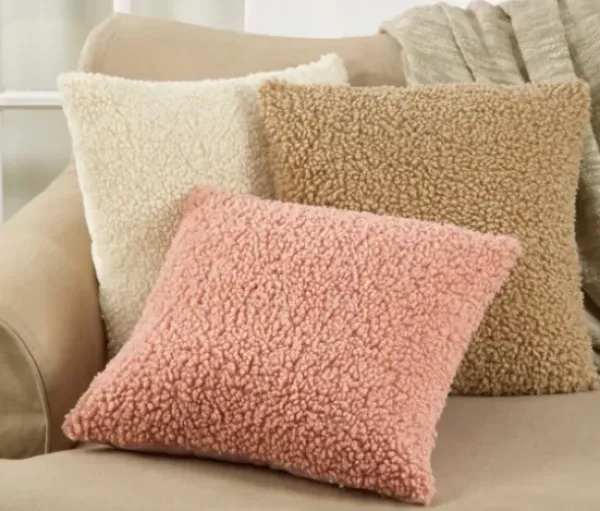 Pillows-Kirkland's Home Cream Faux Lamb Fur Pillow White