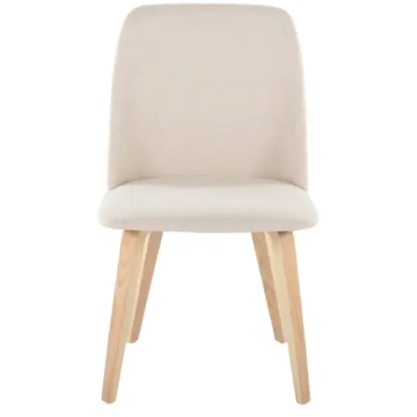 Dining Chairs-Kirkland's Home Cream Faux Leather Wood Dining Chairs, Set Of 2 White