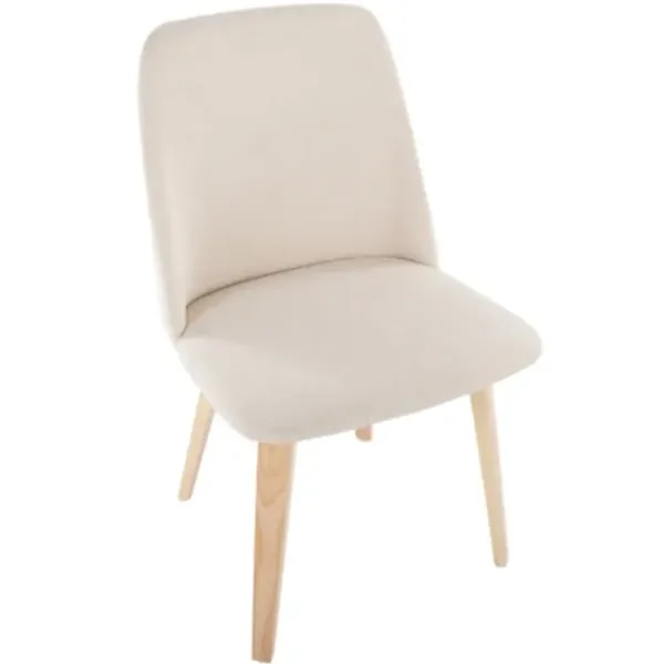 Dining Chairs-Kirkland's Home Cream Faux Leather Wood Dining Chairs, Set Of 2 White