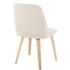 Dining Chairs-Kirkland's Home Cream Faux Leather Wood Dining Chairs, Set Of 2 White