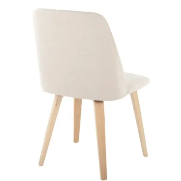 Dining Chairs-Kirkland's Home Cream Faux Leather Wood Dining Chairs, Set Of 2 White