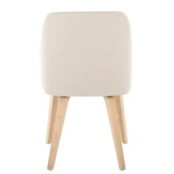 Dining Chairs-Kirkland's Home Cream Faux Leather Wood Dining Chairs, Set Of 2 White