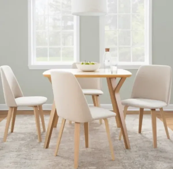 Dining Chairs-Kirkland's Home Cream Faux Leather Wood Dining Chairs, Set Of 2 White