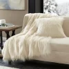 Blankets & Throws-Kirkland's Home Cream Faux Mink Fluffy Throw Ivory