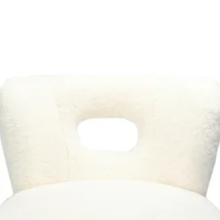 Accent Chairs-Kirkland's Home Cream Fluffy Wingback Accent Chair White